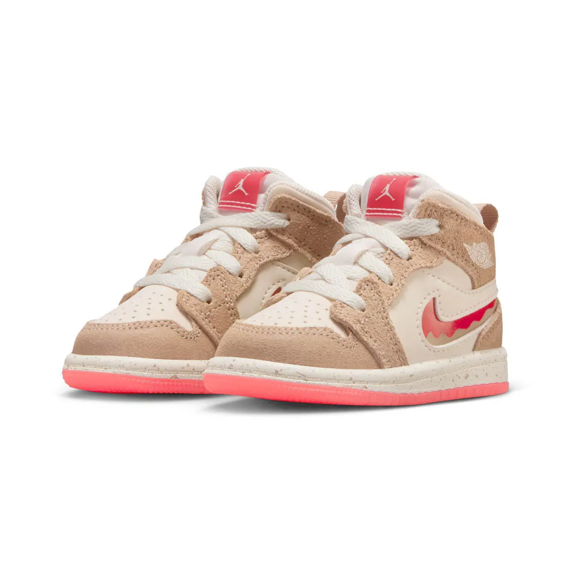 Jordan 1 Mid SE 'Peanut Butter & Jelly' Baby/Toddler Shoes Slim Comfort