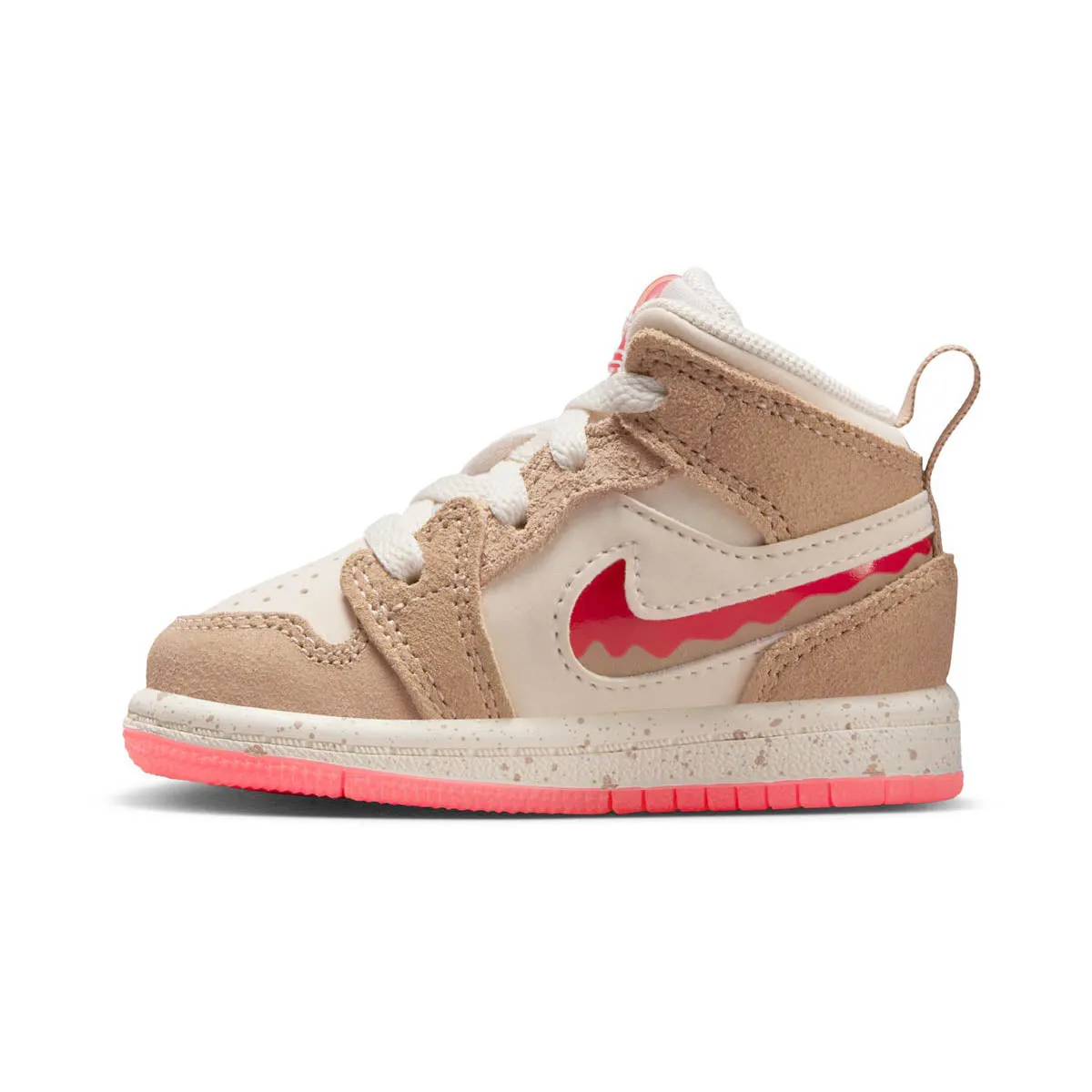 Soft Foam Lining Vent Mesh Jordan 1 Mid SE 'Peanut Butter & Jelly' Baby/Toddler Shoes