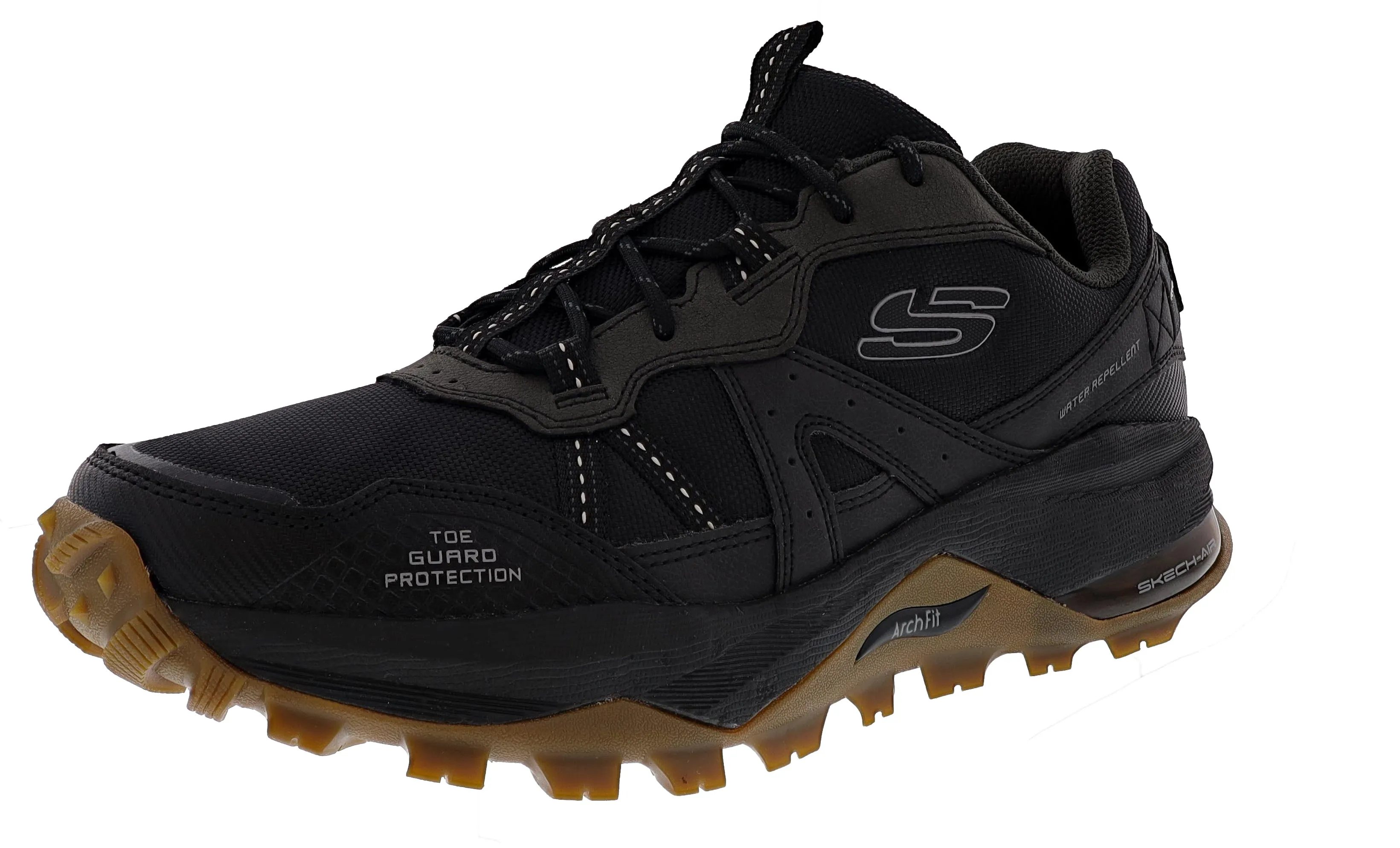Skechers Men's Arch Fit Trail Air Water Repellent Trail Running Shoes rainy - day running option