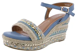 Chic Heels Patrizia Tisch Woven Wedge Sandals by Spring Step
