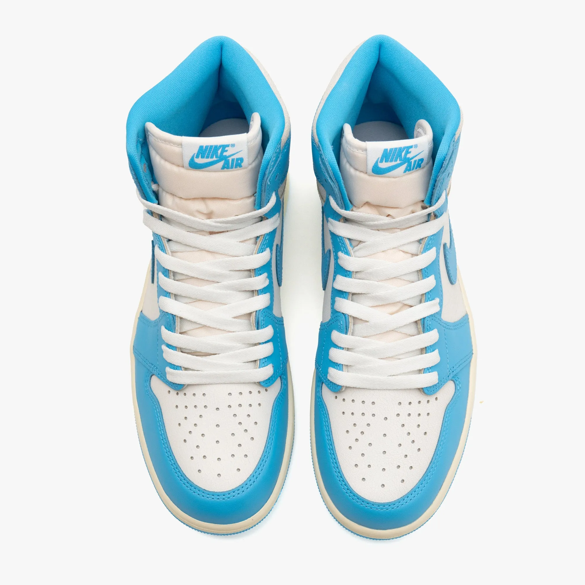 Jordan 1 Retro High OG Dark Powder Blue / Sail Hexagonal Lug Pattern
